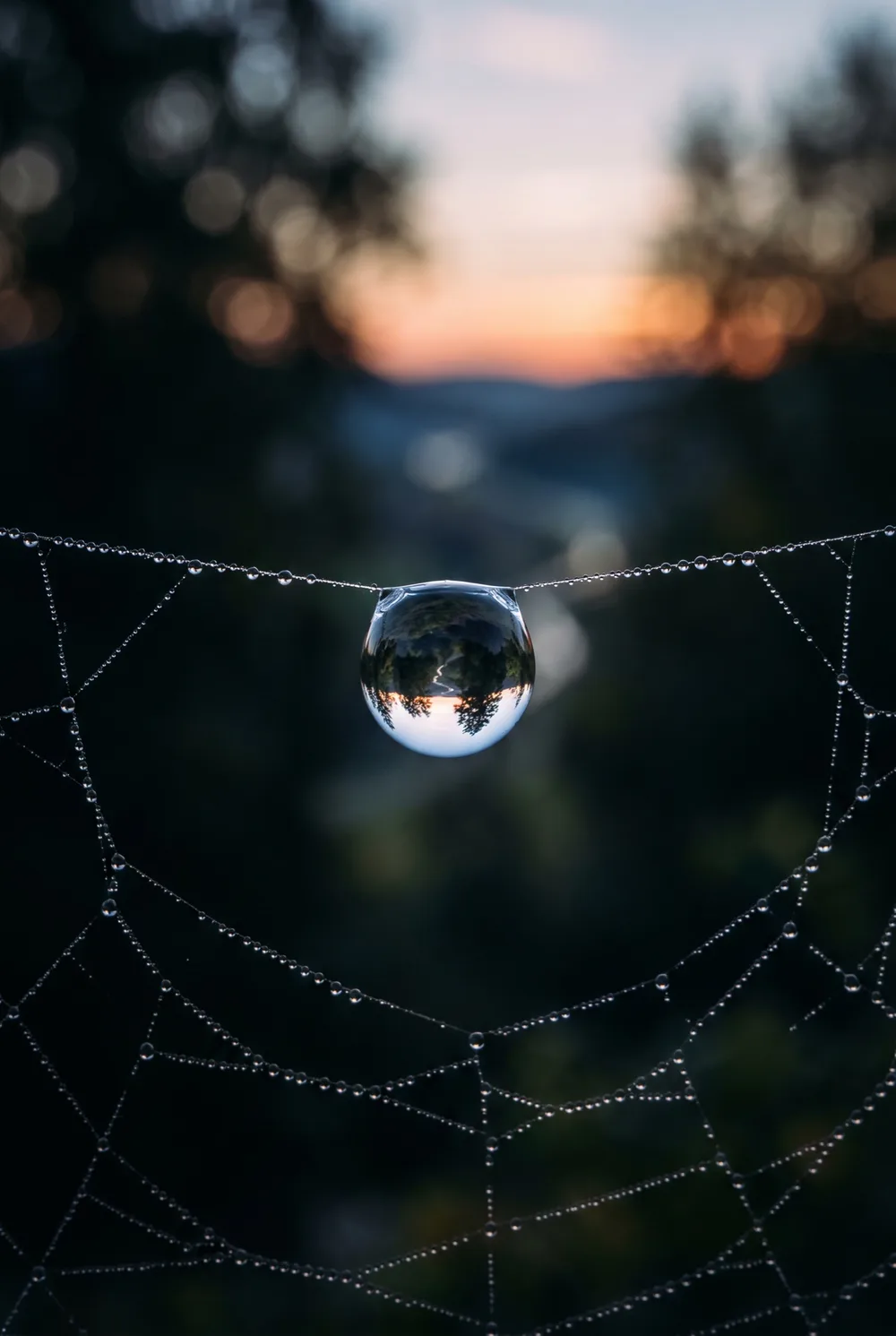 Macro di una goccia d'acqua